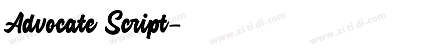 Advocate Script字体转换